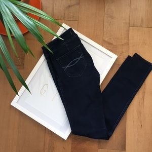 Abercrombie & Fitch dark wash mid rise jeggings